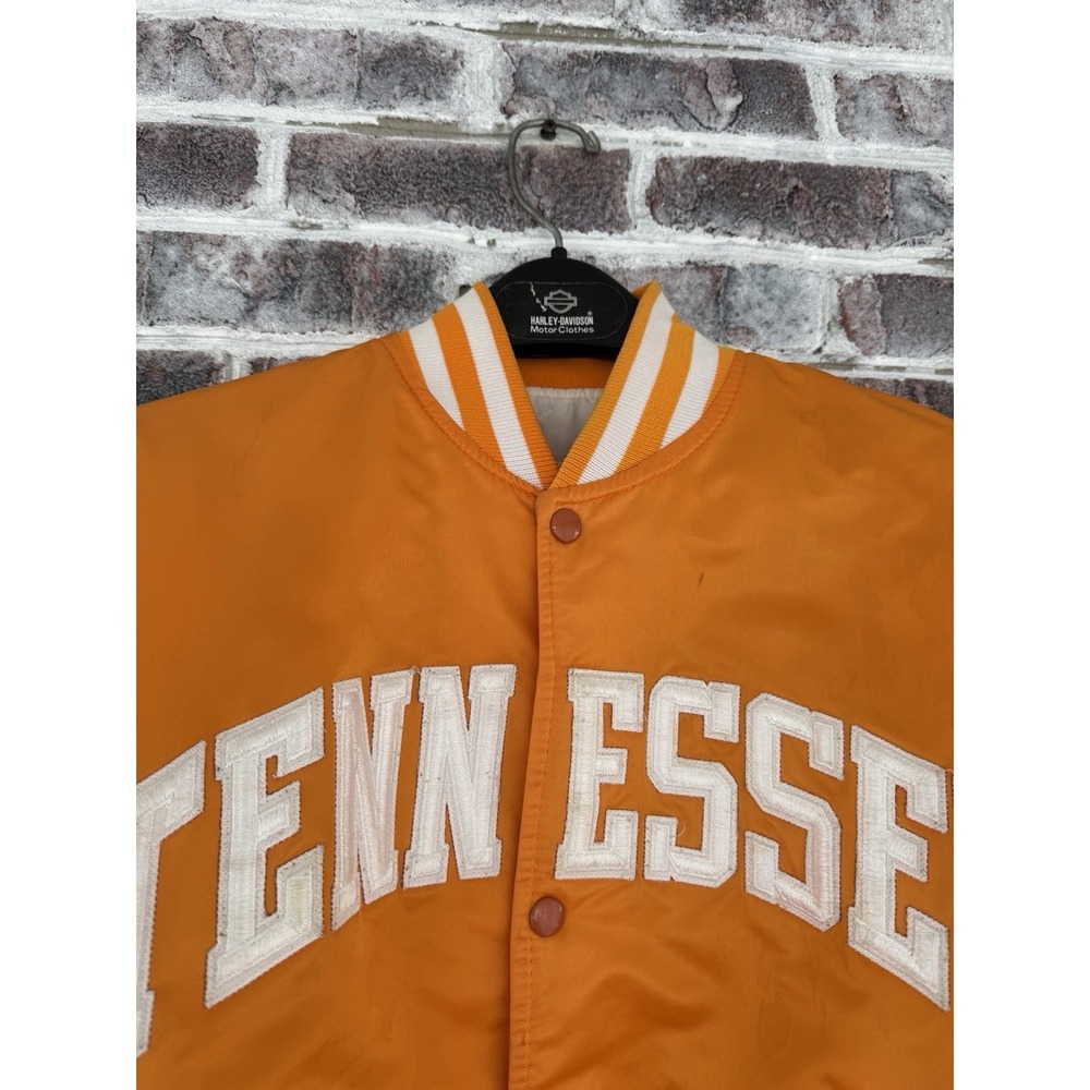 Vintage Tennessee Volunteers Satin Jacket Mens M Vols Satin Starter Orange - Picture 11 of 16